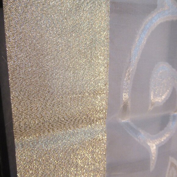 Gold Sheer Table Runner & Table Cloth, Organza, New/Vintage, Lamé, Rayon - Picture 5 of 11